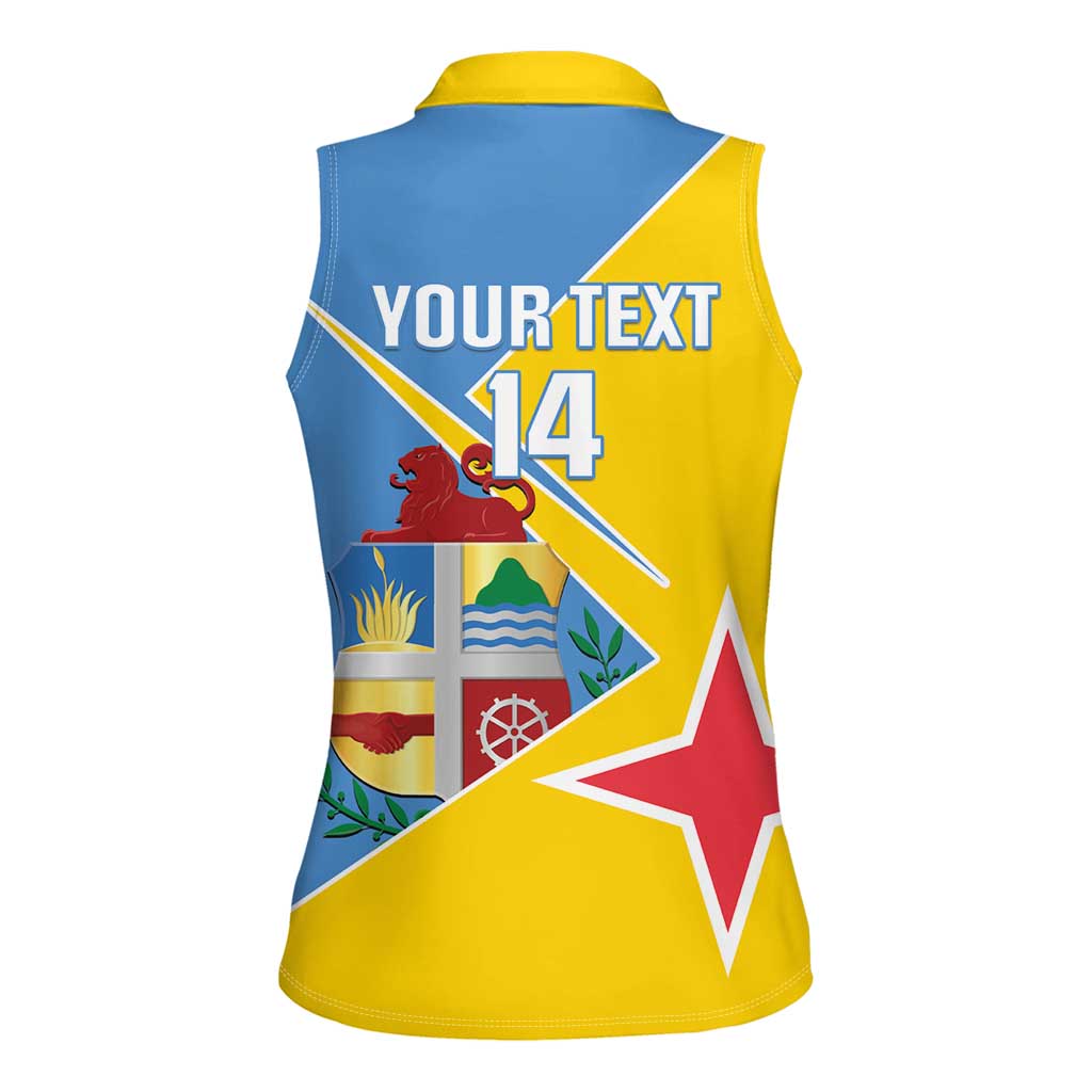 Custom Aruba Football Women Sleeveless Polo Shirt 2025 Coat Of Arms Style