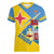 Custom Aruba Football Women V-Neck T-Shirt 2025 Coat Of Arms Style