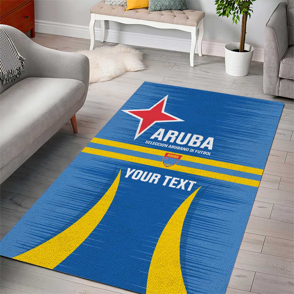 Custom Aruba Football Area Rug 2025 Go Champions Flag Color