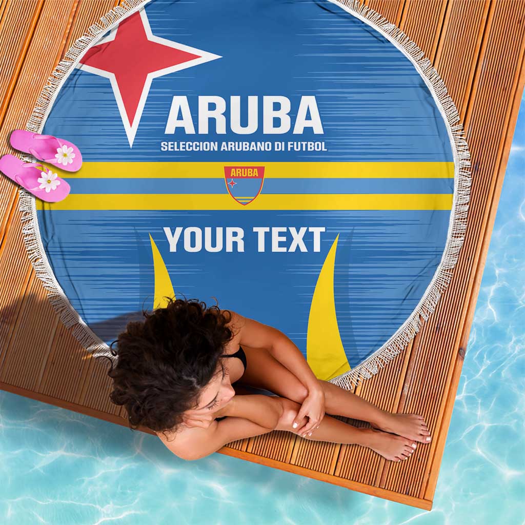 Custom Aruba Football Beach Blanket 2025 Go Champions Flag Color