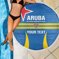 Custom Aruba Football Beach Blanket 2025 Go Champions Flag Color
