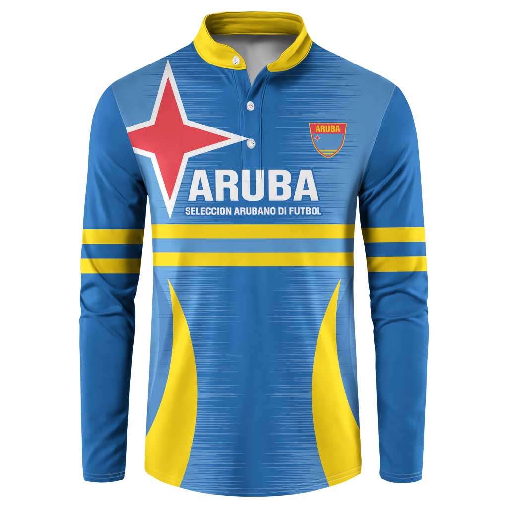 Custom Aruba Football Button Sweatshirt 2025 Go Champions Flag Color