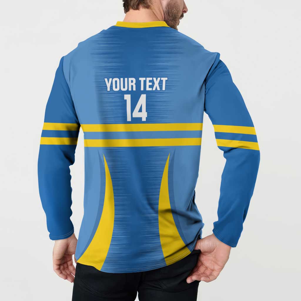 Custom Aruba Football Button Sweatshirt 2025 Go Champions Flag Color