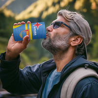 Custom Aruba Football 4 in 1 Can Cooler Tumbler 2025 Go Champions Flag Color