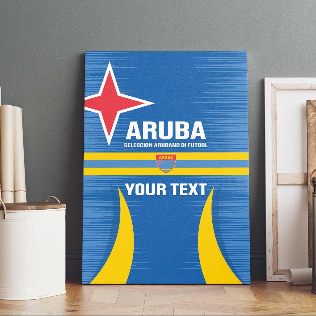 Custom Aruba Football Canvas Wall Art 2025 Go Champions Flag Color