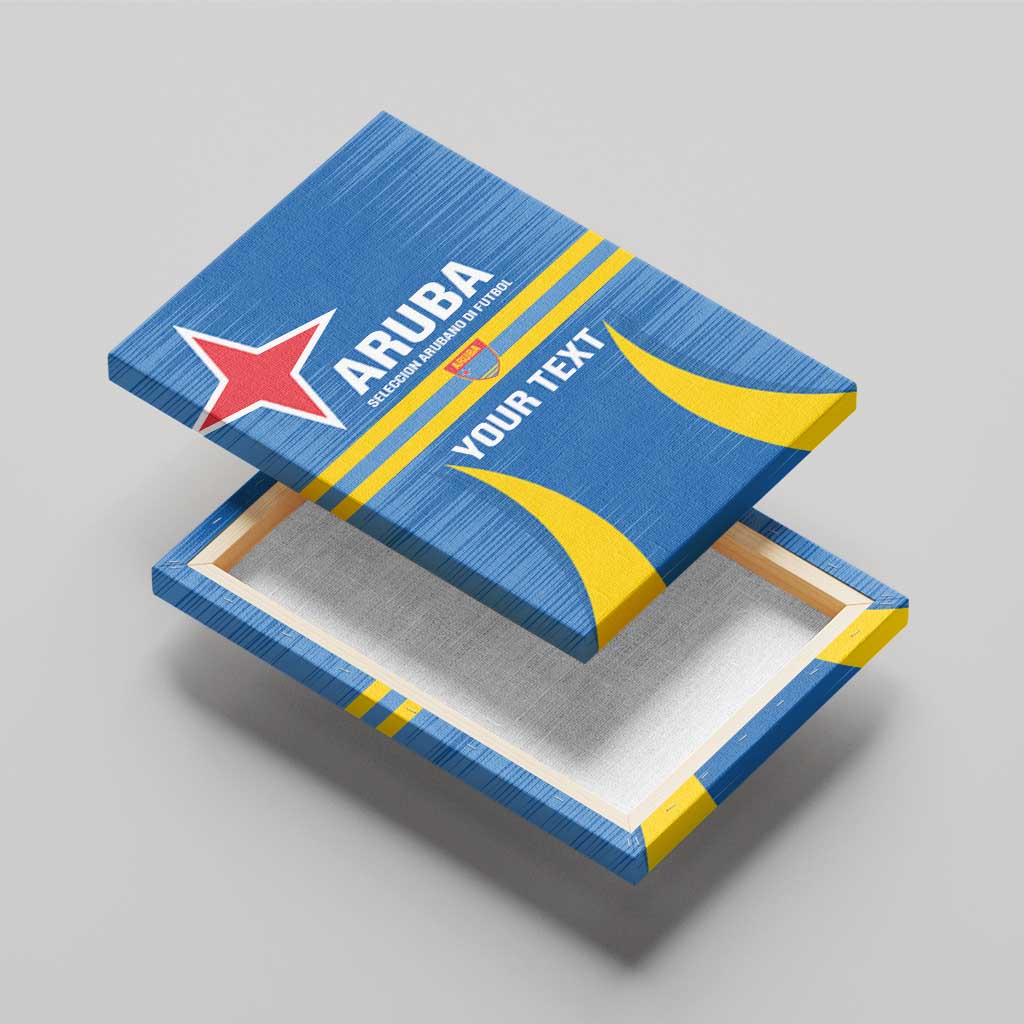 Custom Aruba Football Canvas Wall Art 2025 Go Champions Flag Color