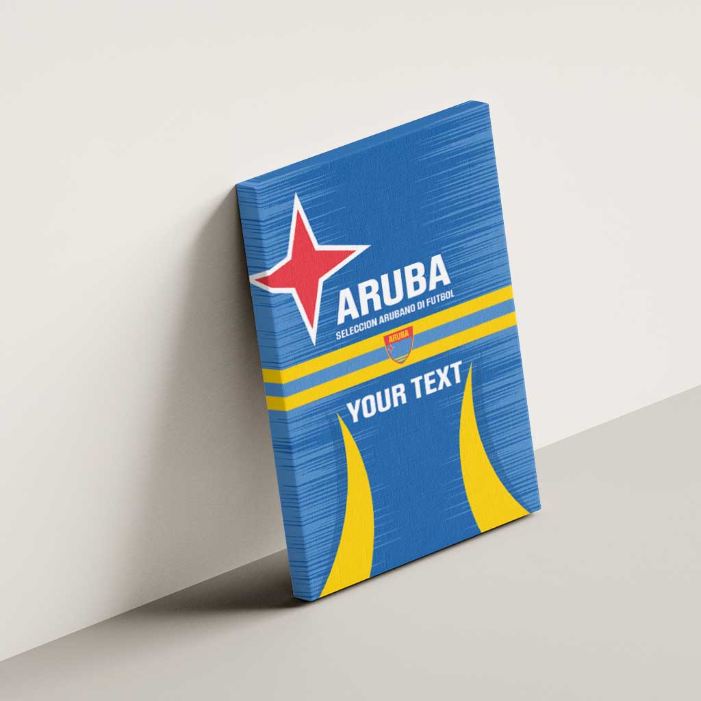 Custom Aruba Football Canvas Wall Art 2025 Go Champions Flag Color