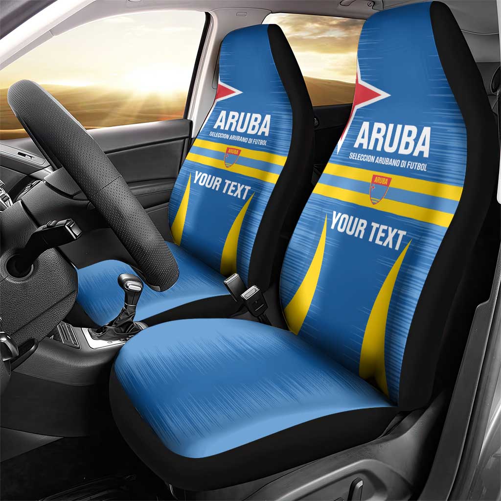 Custom Aruba Football Car Seat Cover 2025 Go Champions Flag Color