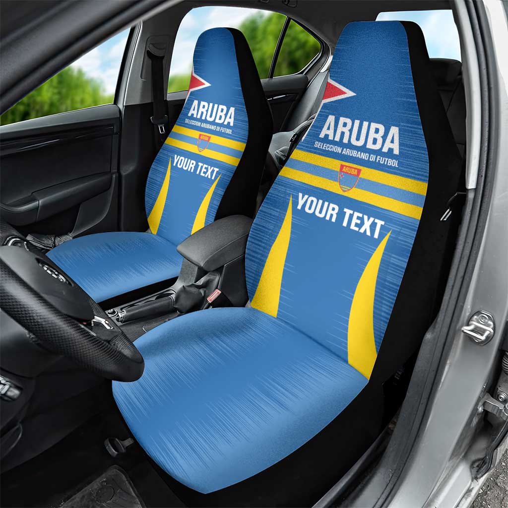 Custom Aruba Football Car Seat Cover 2025 Go Champions Flag Color