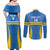 Custom Aruba Football Couples Matching Off Shoulder Maxi Dress and Long Sleeve Button Shirt 2025 Go Champions Flag Color