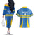 Custom Aruba Football Couples Matching Off The Shoulder Long Sleeve Dress and Hawaiian Shirt 2025 Go Champions Flag Color