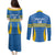 Custom Aruba Football Couples Matching Puletasi and Long Sleeve Button Shirt 2025 Go Champions Flag Color