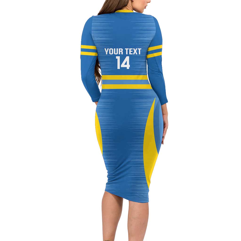 Custom Aruba Football Family Matching Long Sleeve Bodycon Dress and Hawaiian Shirt 2025 Go Champions Flag Color