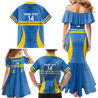 Custom Aruba Football Family Matching Mermaid Dress and Hawaiian Shirt 2025 Go Champions Flag Color