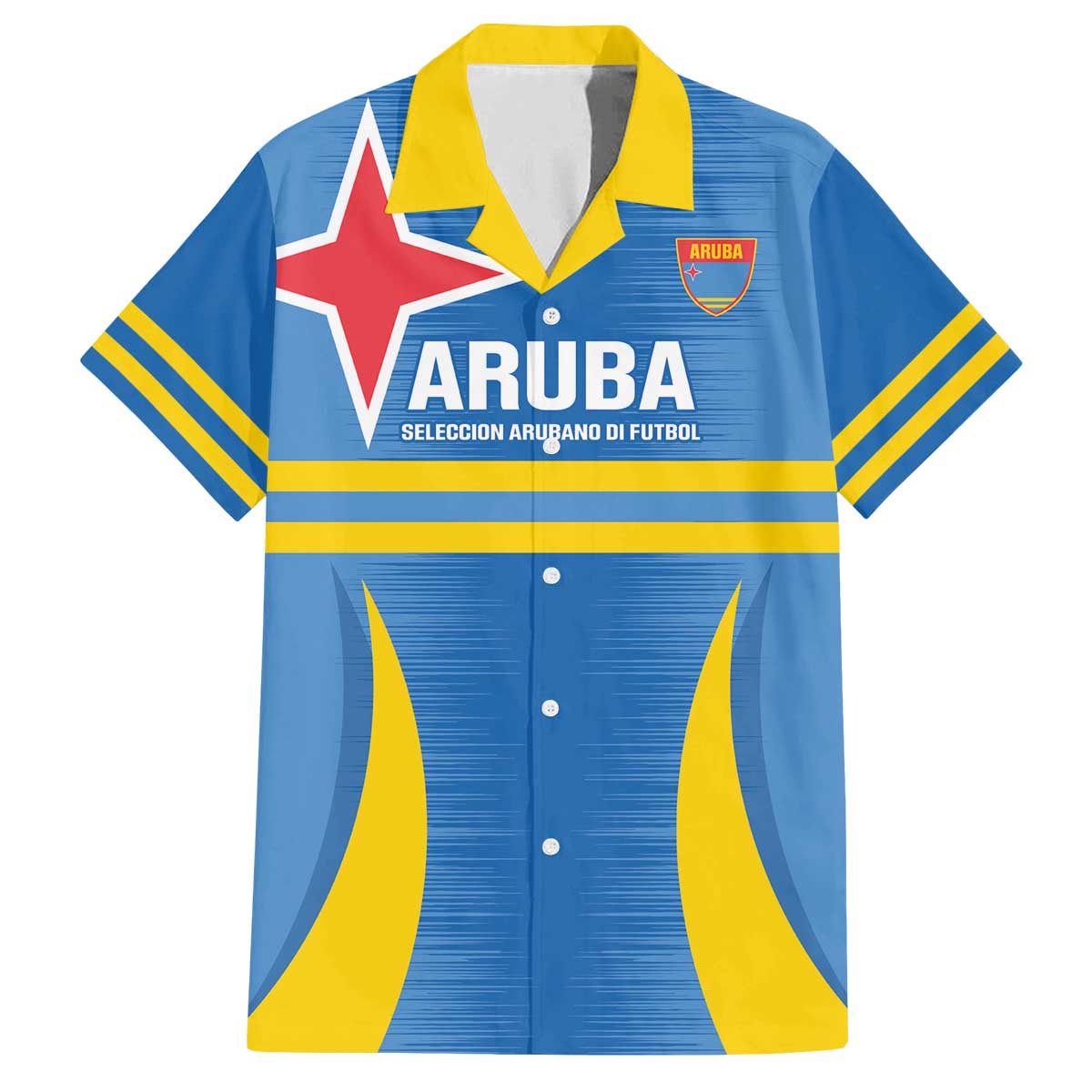 Custom Aruba Football Family Matching Off The Shoulder Long Sleeve Dress and Hawaiian Shirt 2025 Go Champions Flag Color