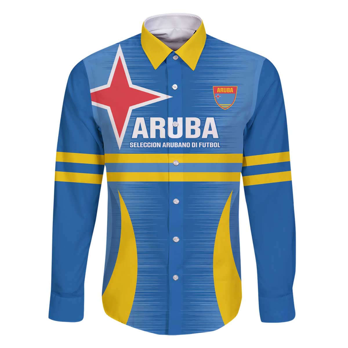 Custom Aruba Football Family Matching Off The Shoulder Long Sleeve Dress and Hawaiian Shirt 2025 Go Champions Flag Color