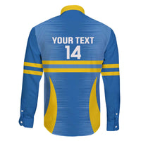 Custom Aruba Football Family Matching Off The Shoulder Long Sleeve Dress and Hawaiian Shirt 2025 Go Champions Flag Color