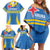 Custom Aruba Football Family Matching Off Shoulder Short Dress and Hawaiian Shirt 2025 Go Champions Flag Color