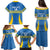 Custom Aruba Football Family Matching Puletasi and Hawaiian Shirt 2025 Go Champions Flag Color