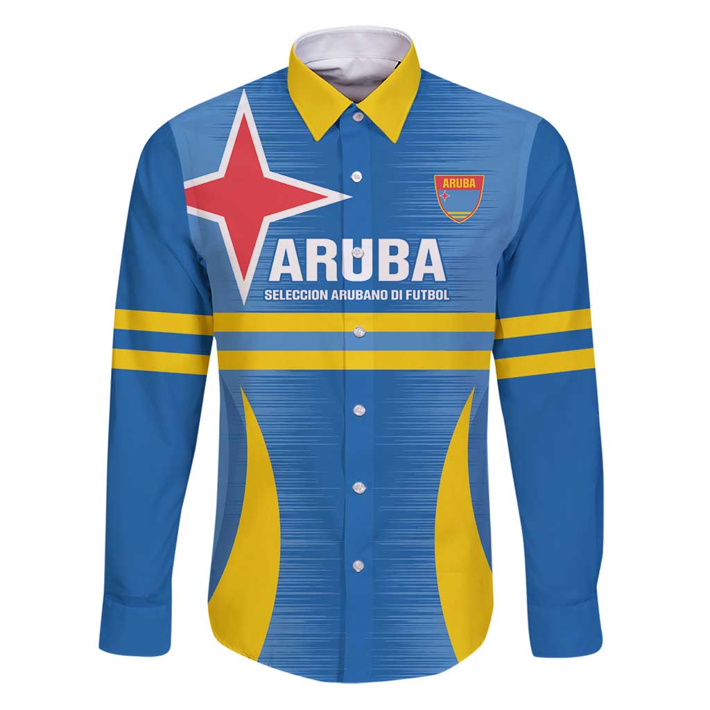 Custom Aruba Football Family Matching Puletasi and Hawaiian Shirt 2025 Go Champions Flag Color