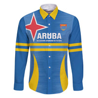 Custom Aruba Football Family Matching Puletasi and Hawaiian Shirt 2025 Go Champions Flag Color