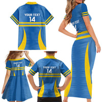 Custom Aruba Football Family Matching Short Sleeve Bodycon Dress and Hawaiian Shirt 2025 Go Champions Flag Color