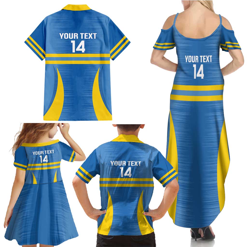 Custom Aruba Football Family Matching Summer Maxi Dress and Hawaiian Shirt 2025 Go Champions Flag Color