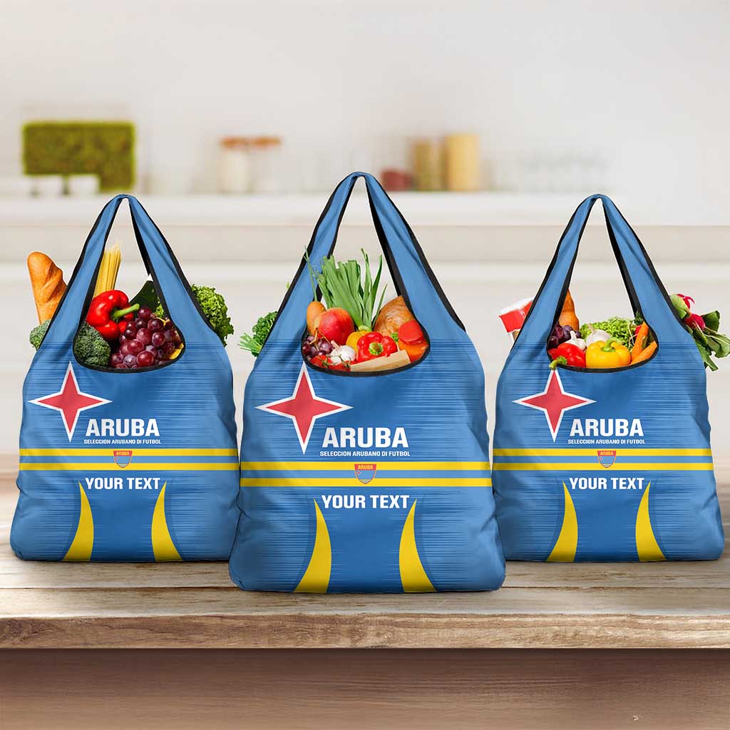 Custom Aruba Football Grocery Bag 2025 Go Champions Flag Color