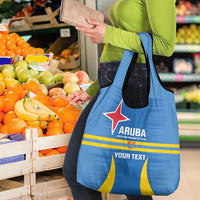 Custom Aruba Football Grocery Bag 2025 Go Champions Flag Color