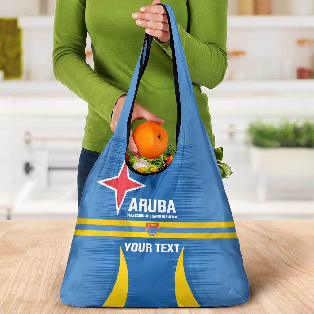 Custom Aruba Football Grocery Bag 2025 Go Champions Flag Color