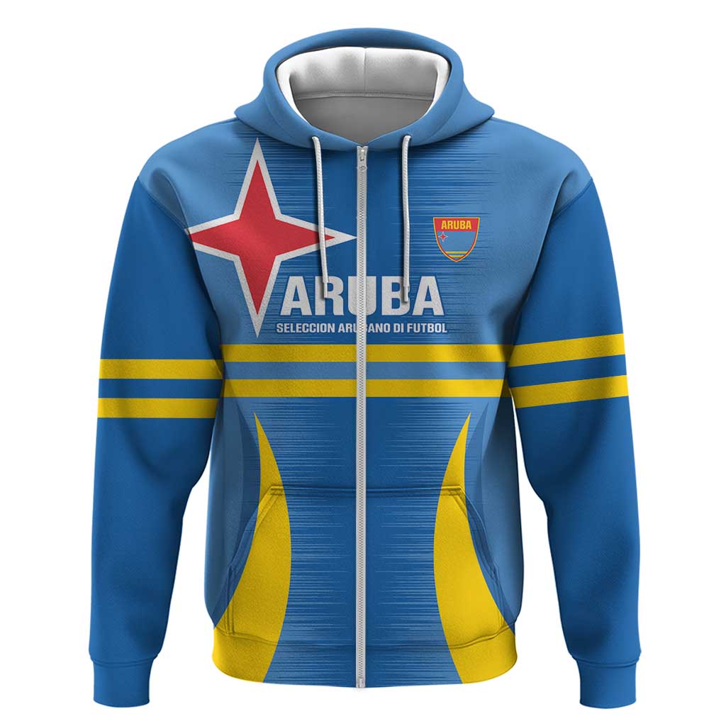 Custom Aruba Football Hoodie 2025 Go Champions Flag Color