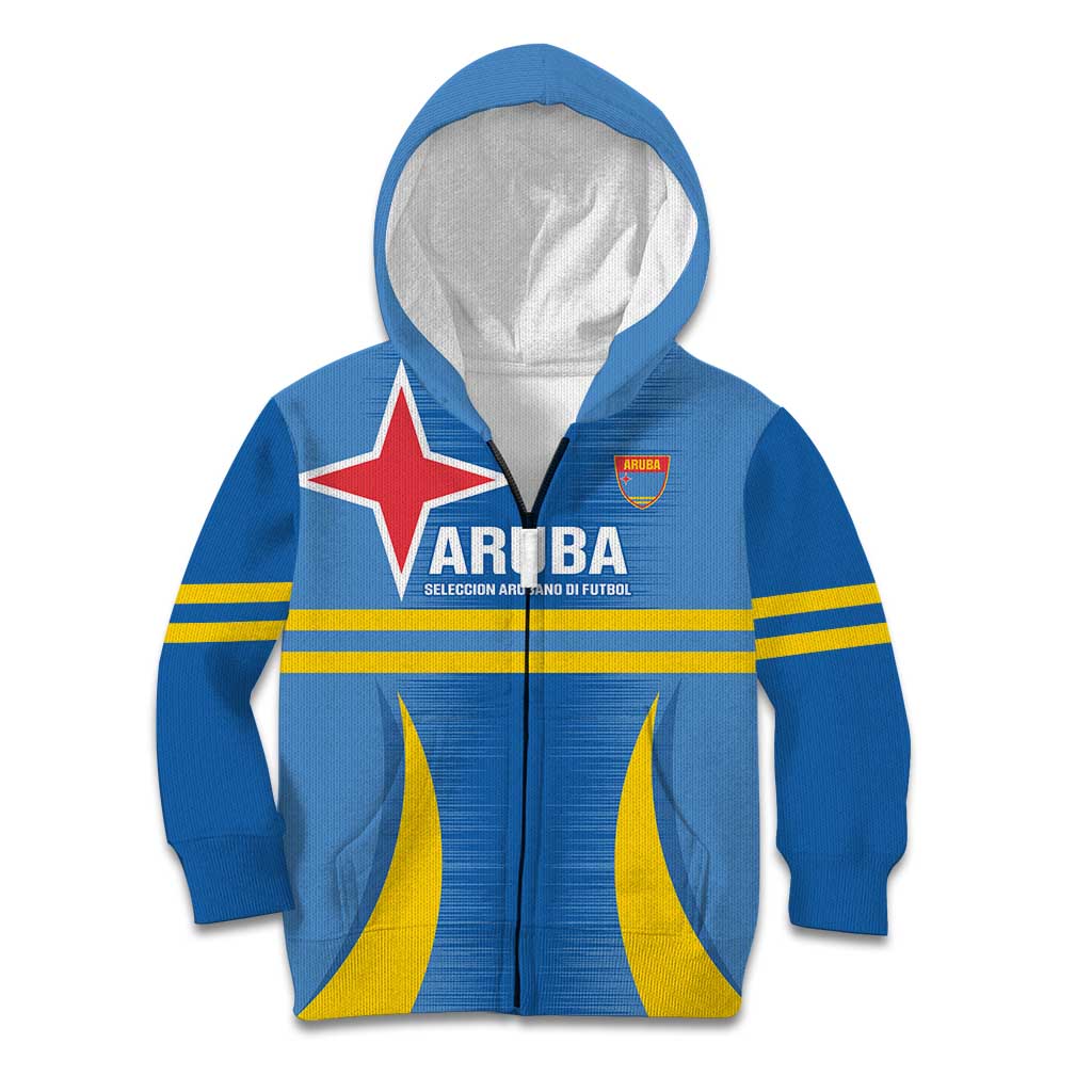 Custom Aruba Football Kid Hoodie 2025 Go Champions Flag Color