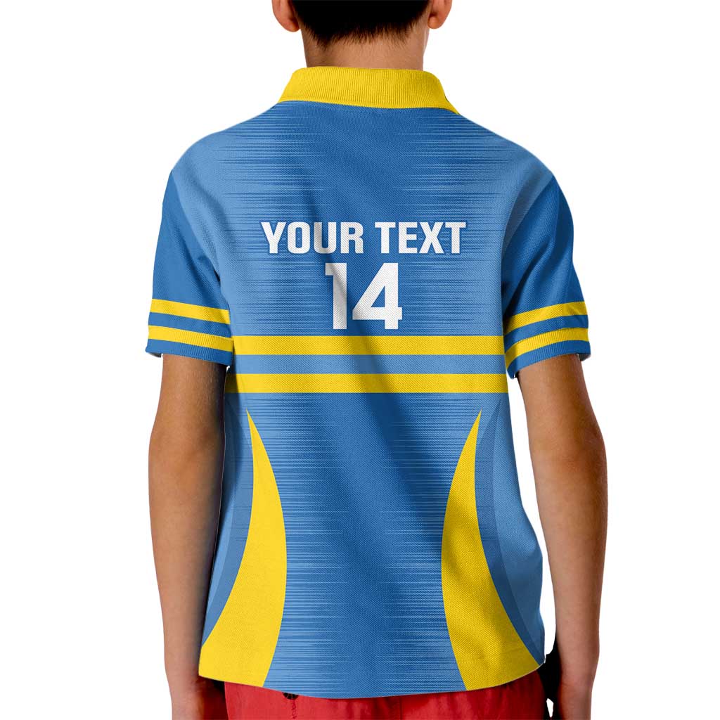 Custom Aruba Football Kid Polo Shirt 2025 Go Champions Flag Color