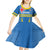 Custom Aruba Football Kid Short Sleeve Dress 2025 Go Champions Flag Color