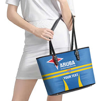 Custom Aruba Football Leather Tote Bag 2025 Go Champions Flag Color