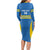 Custom Aruba Football Long Sleeve Bodycon Dress 2025 Go Champions Flag Color