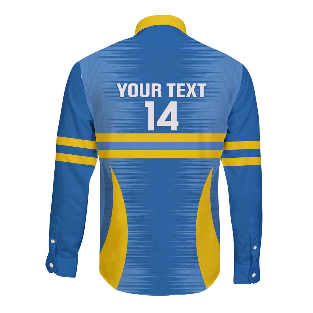 Custom Aruba Football Long Sleeve Button Shirt 2025 Go Champions Flag Color