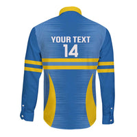 Custom Aruba Football Long Sleeve Button Shirt 2025 Go Champions Flag Color