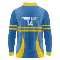 Custom Aruba Football Long Sleeve Polo Shirt 2025 Go Champions Flag Color