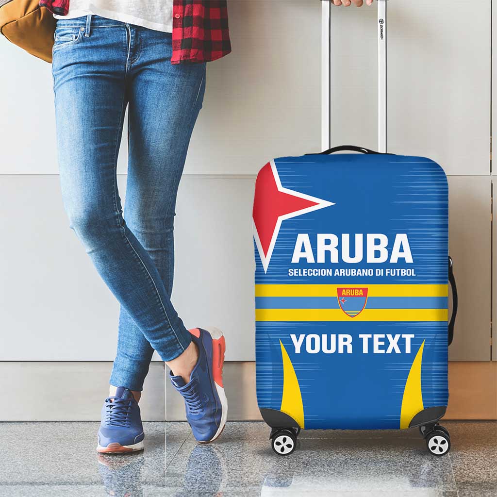 Custom Aruba Football Luggage Cover 2025 Go Champions Flag Color