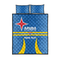 Custom Aruba Football Quilt Bed Set 2025 Go Champions Flag Color