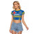 Custom Aruba Football Raglan Cropped T Shirt 2025 Go Champions Flag Color
