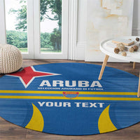 Custom Aruba Football Round Carpet 2025 Go Champions Flag Color