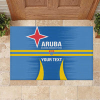 Custom Aruba Football Rubber Doormat 2025 Go Champions Flag Color