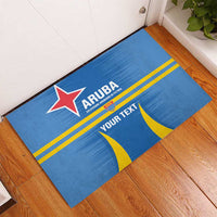 Custom Aruba Football Rubber Doormat 2025 Go Champions Flag Color
