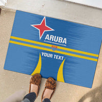 Custom Aruba Football Rubber Doormat 2025 Go Champions Flag Color