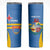 Custom Aruba Football Skinny Tumbler 2025 Go Champions Flag Color