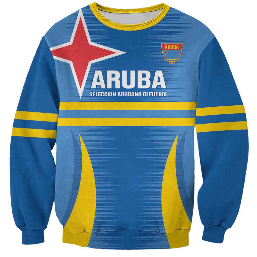 Custom Aruba Football Sweatshirt 2025 Go Champions Flag Color