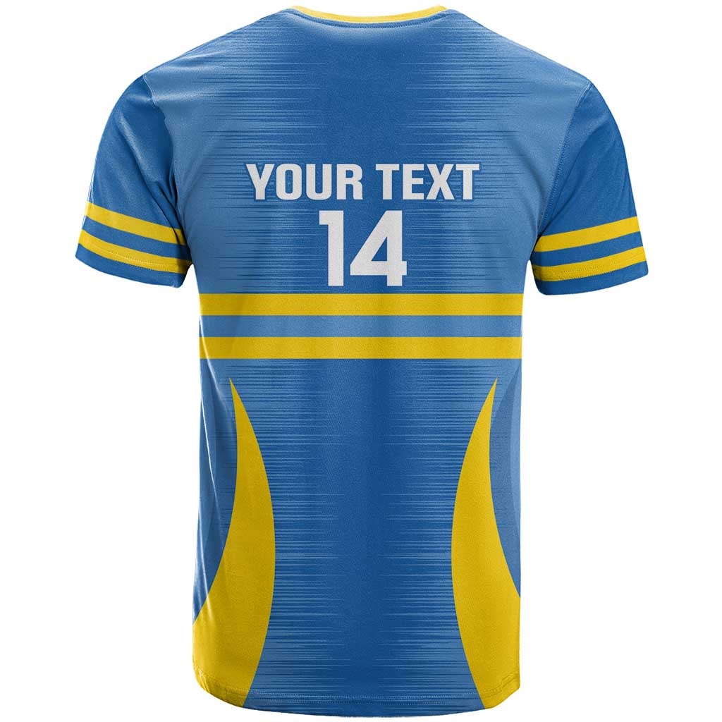 Custom Aruba Football T Shirt 2025 Go Champions Flag Color