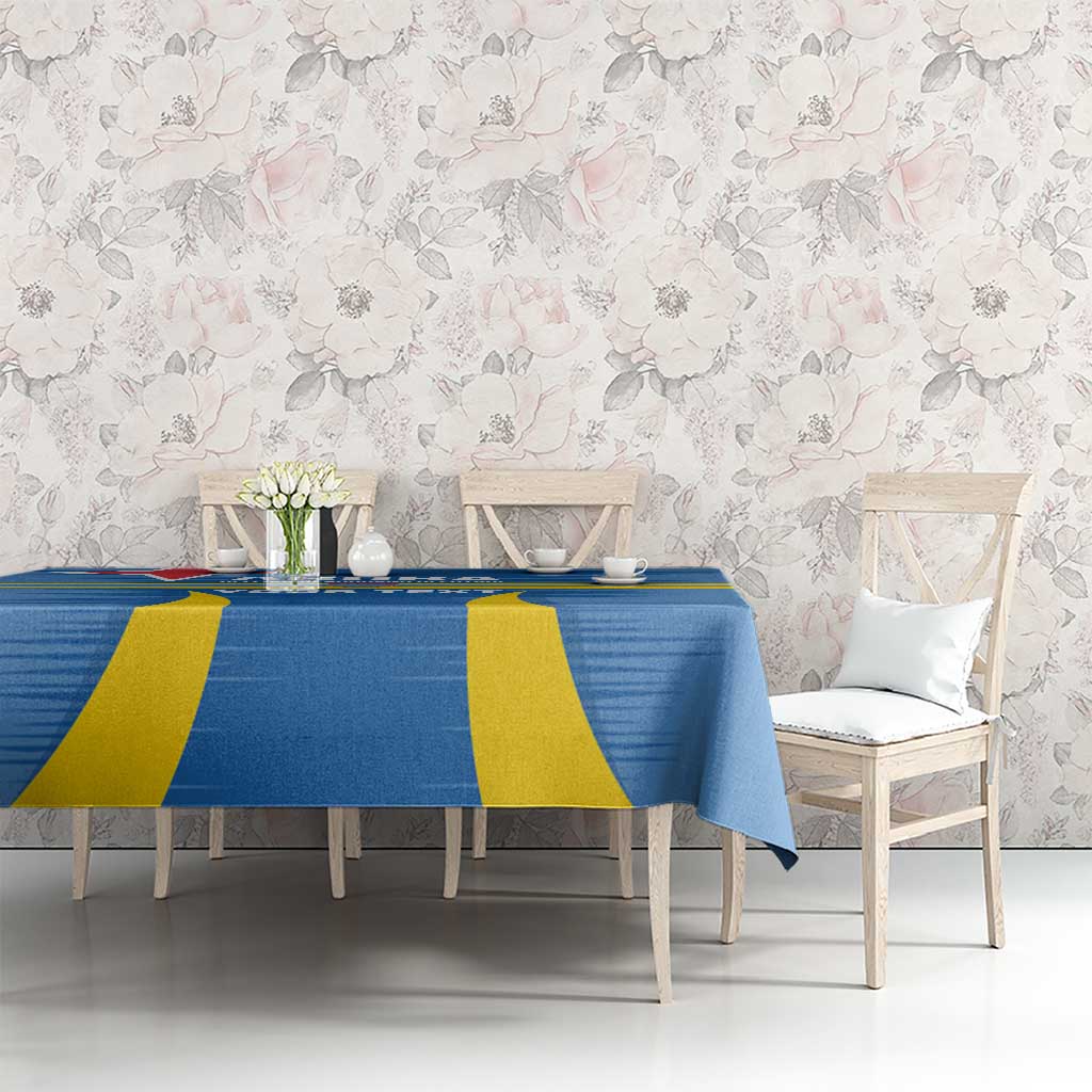 Custom Aruba Football Tablecloth 2025 Go Champions Flag Color